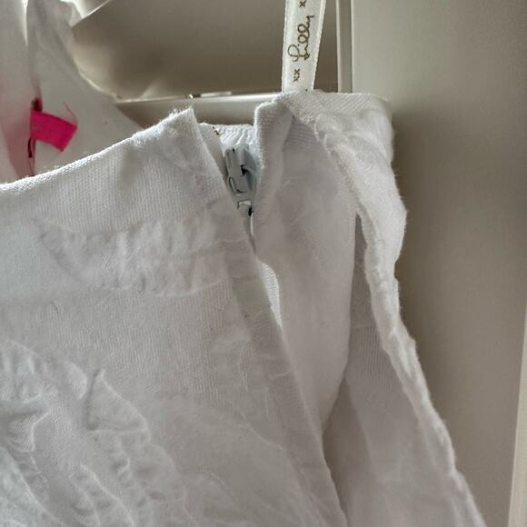 LILLY PULITZER PINEAPPLE PUCKER JACQUARD KIPTON ROMPER WHITE size 16 New - Picture 6 of 11